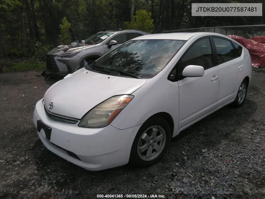 JTDKB20U077587481 2007 Toyota Prius