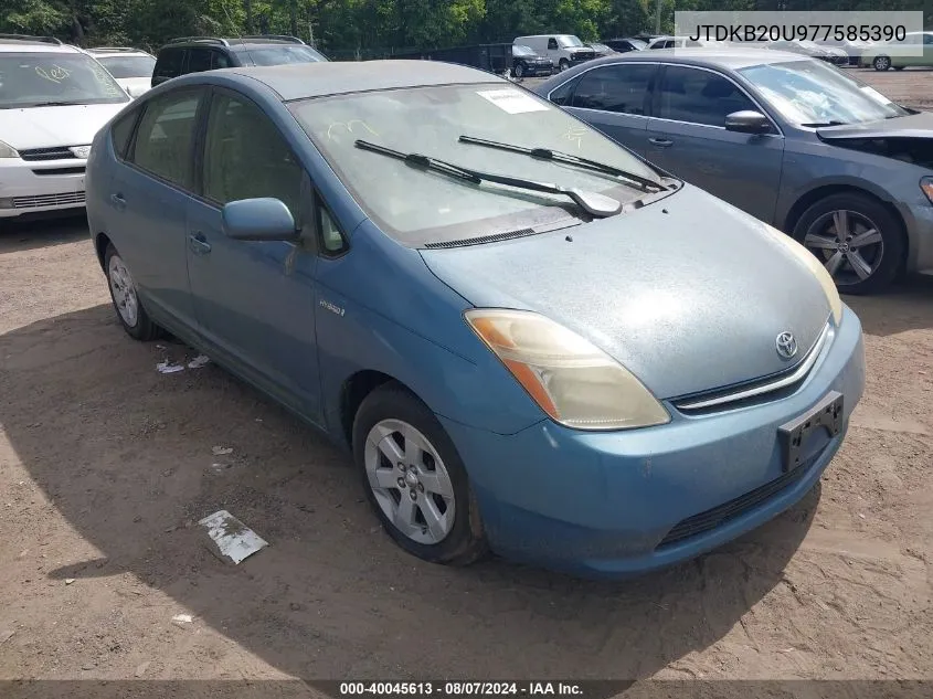 2007 Toyota Prius VIN: JTDKB20U977585390 Lot: 40045613