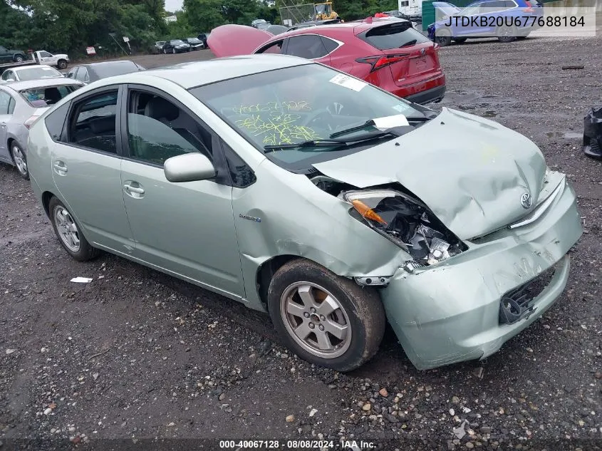 2007 Toyota Prius VIN: JTDKB20U677688184 Lot: 40067128