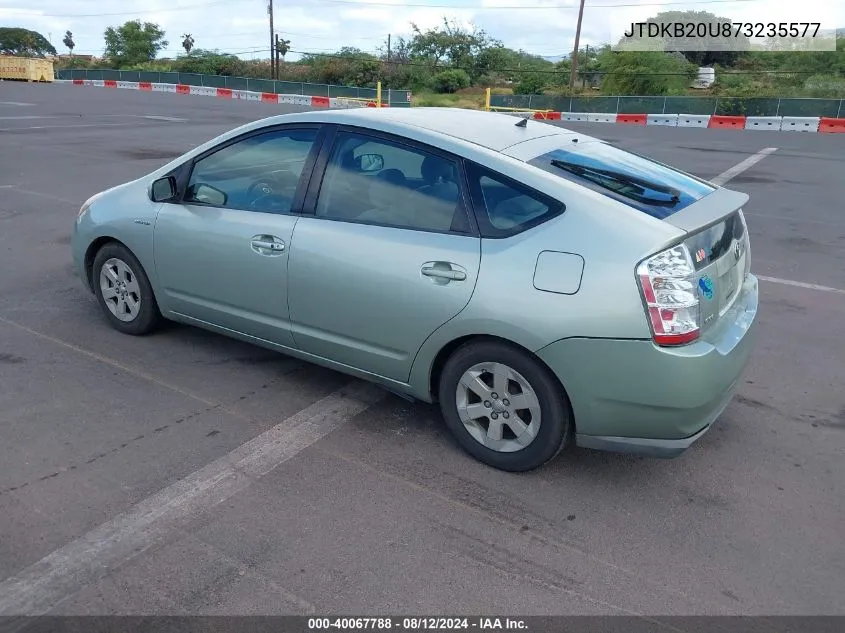 2007 Toyota Prius Touring VIN: JTDKB20U873235577 Lot: 40067788