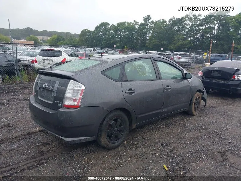 2007 Toyota Prius VIN: JTDKB20UX73215279 Lot: 40072547