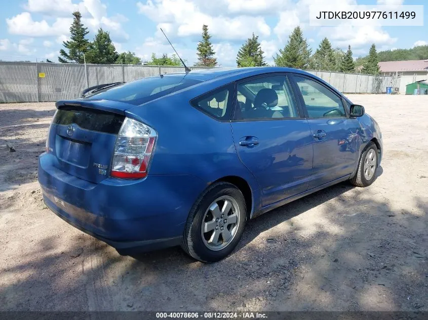 JTDKB20U977611499 2007 Toyota Prius