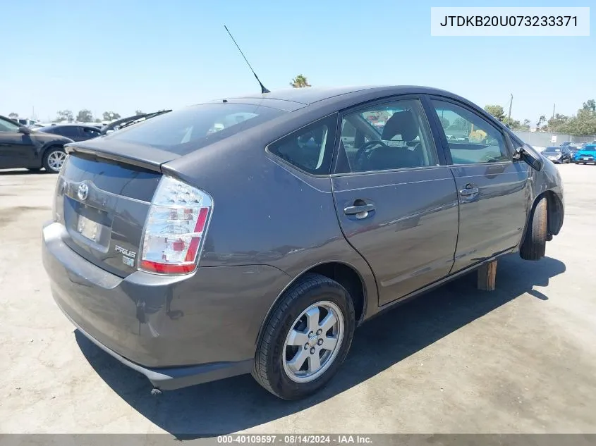 2007 Toyota Prius VIN: JTDKB20U073233371 Lot: 40109597