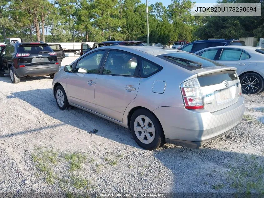 2007 Toyota Prius VIN: JTDKB20U173290694 Lot: 40118988