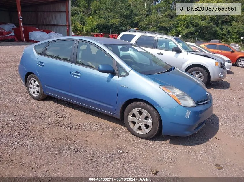 JTDKB20U577553651 2007 Toyota Prius