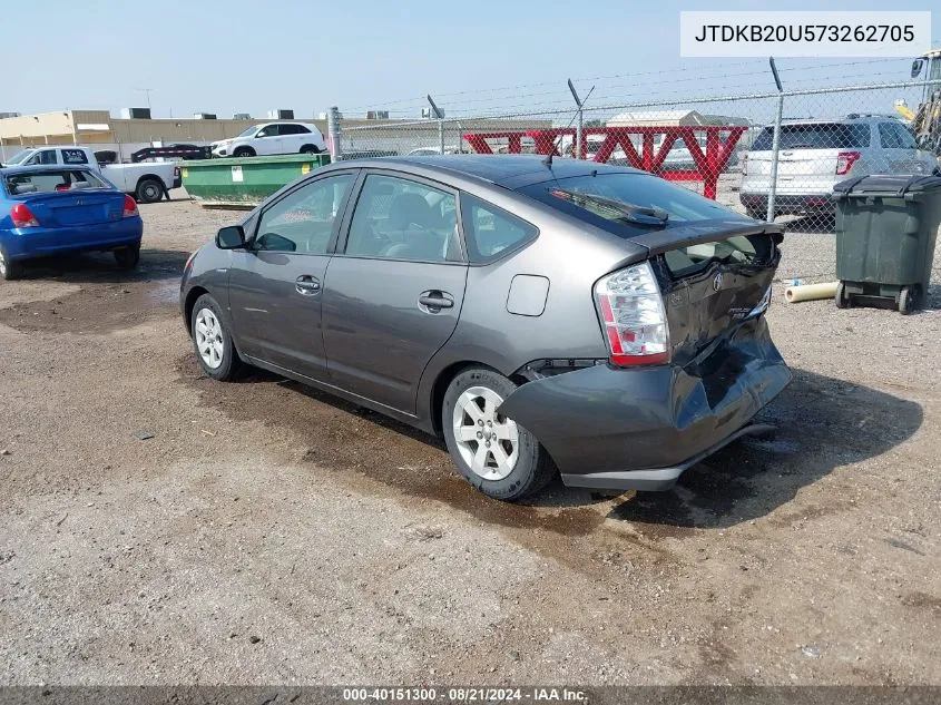 2007 Toyota Prius VIN: JTDKB20U573262705 Lot: 40151300