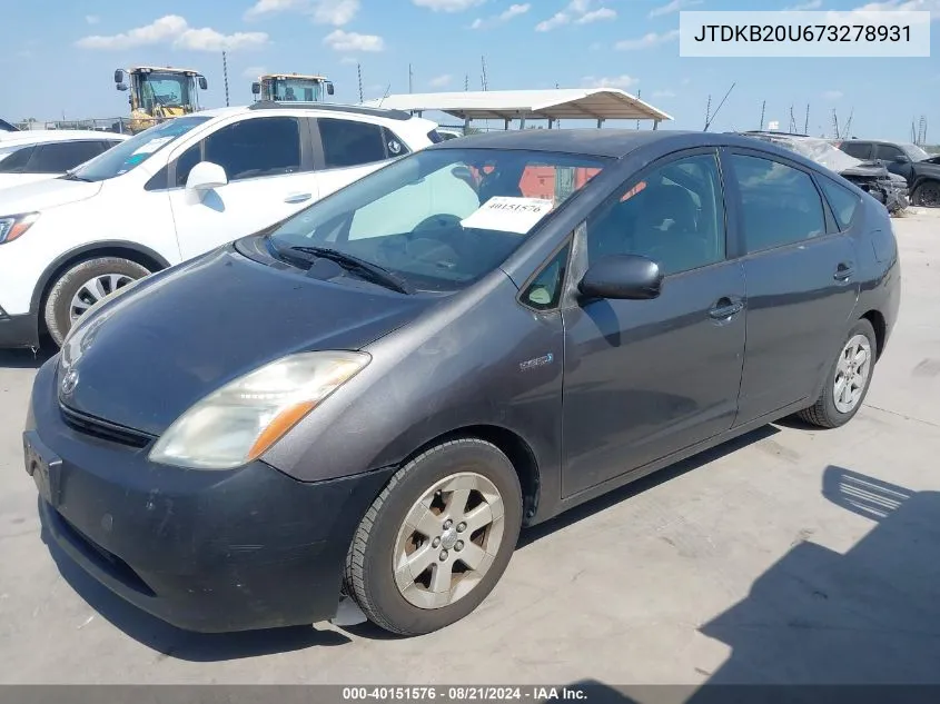 JTDKB20U673278931 2007 Toyota Prius