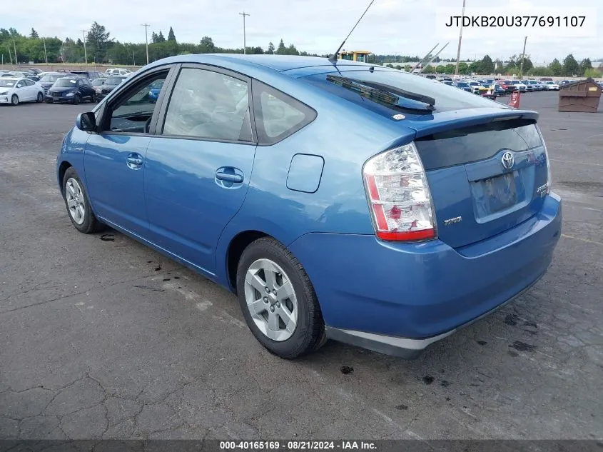 2007 Toyota Prius VIN: JTDKB20U377691107 Lot: 40165169