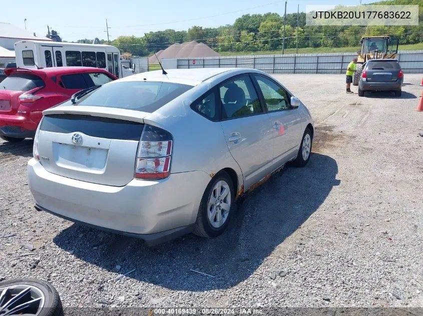 2007 Toyota Prius VIN: JTDKB20U177683622 Lot: 40169439