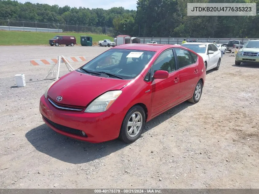 2007 Toyota Prius VIN: JTDKB20U477635323 Lot: 40175379