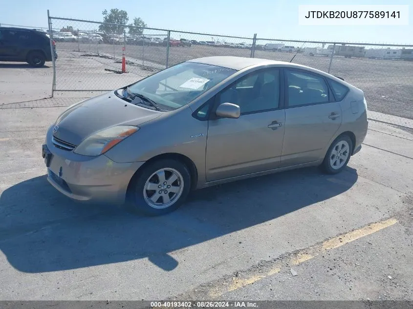 JTDKB20U877589141 2007 Toyota Prius