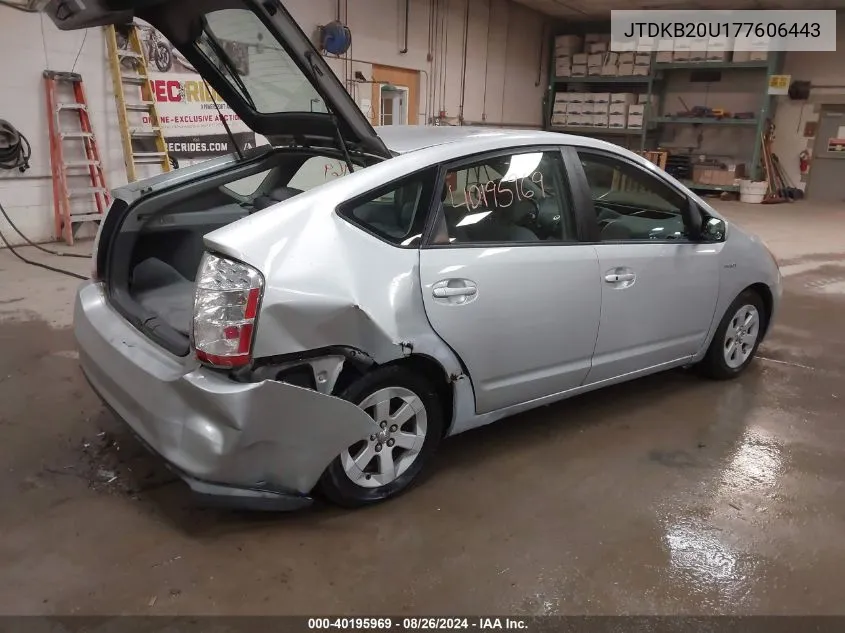 2007 Toyota Prius VIN: JTDKB20U177606443 Lot: 40195969