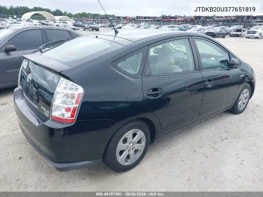 JTDKB20U377651819 2007 Toyota Prius