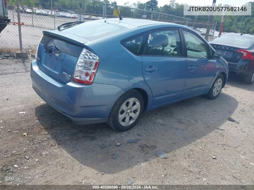 2007 Toyota Prius VIN: JTDKB20U577582146 Lot: 40205096