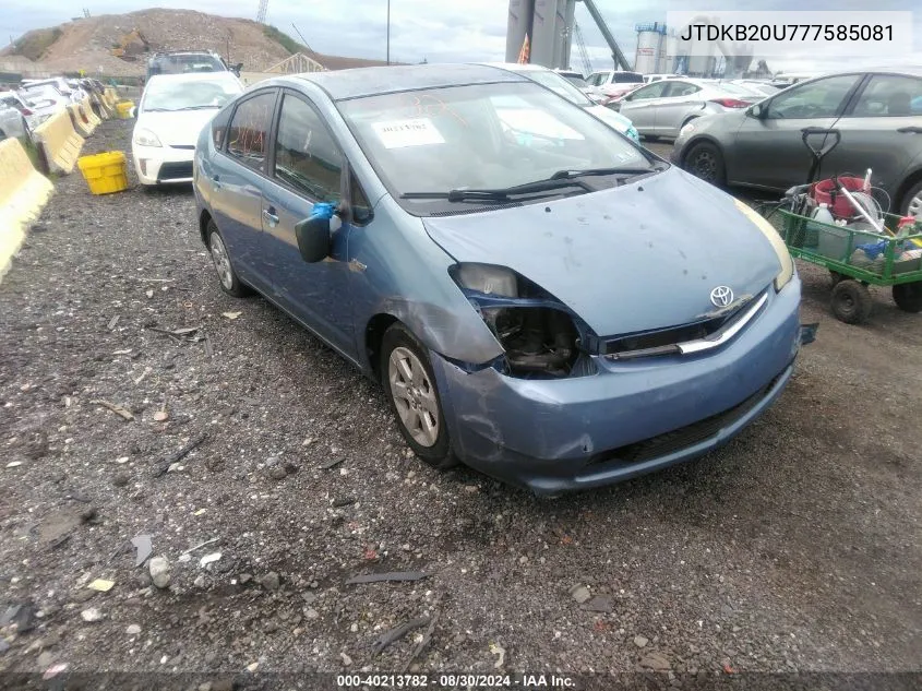 JTDKB20U777585081 2007 Toyota Prius