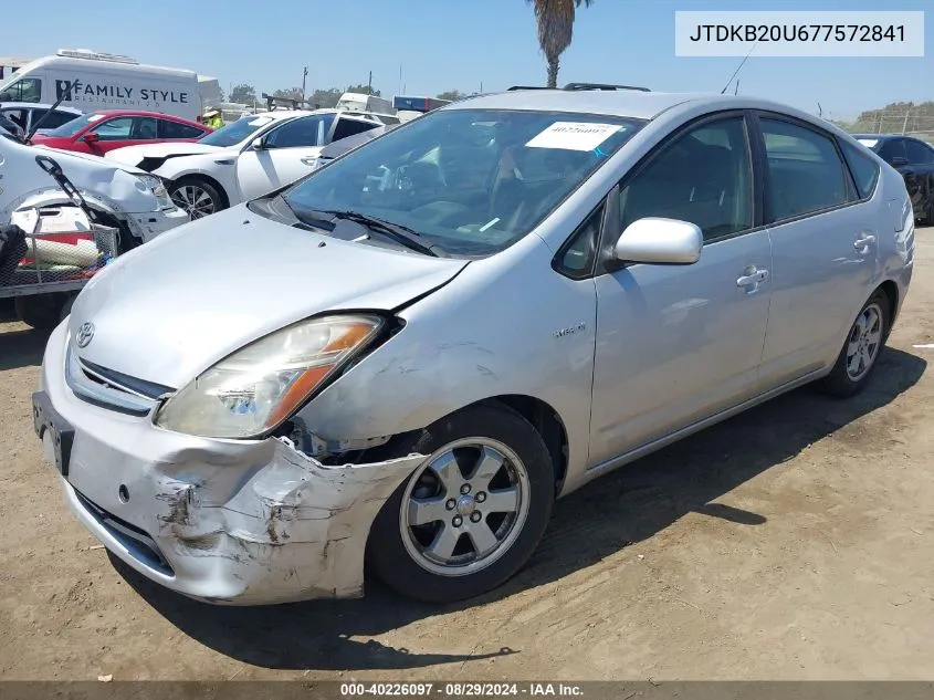 2007 Toyota Prius VIN: JTDKB20U677572841 Lot: 40226097