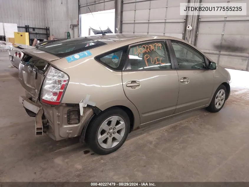 2007 Toyota Prius VIN: JTDKB20U177555235 Lot: 40227479