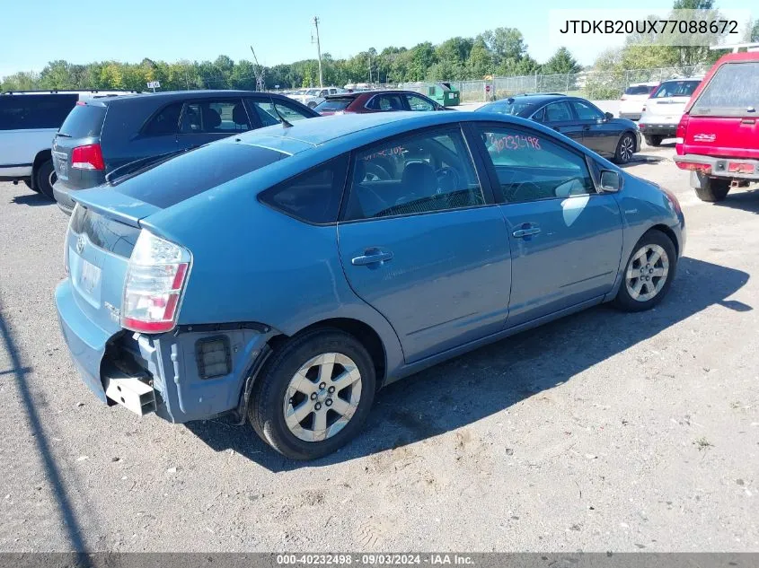 2007 Toyota Prius VIN: JTDKB20UX77088672 Lot: 40232498