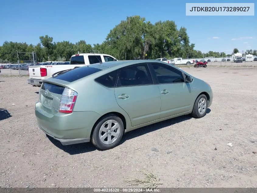 2007 Toyota Prius VIN: JTDKB20U173289027 Lot: 40235320