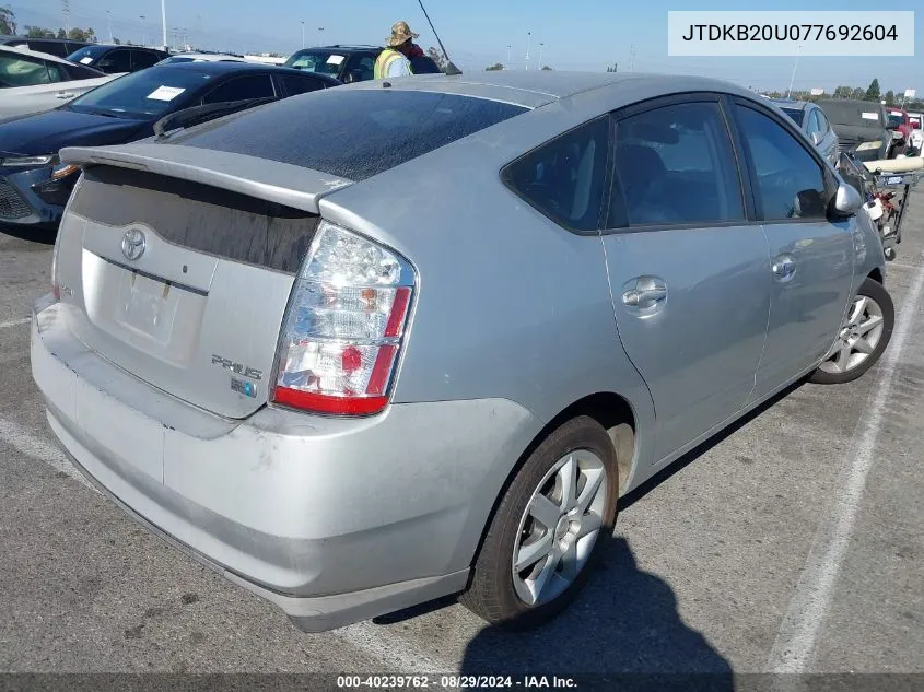 JTDKB20U077692604 2007 Toyota Prius Touring