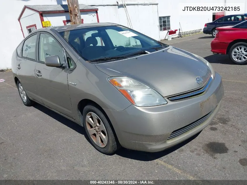 2007 Toyota Prius VIN: JTDKB20U473242185 Lot: 40243345