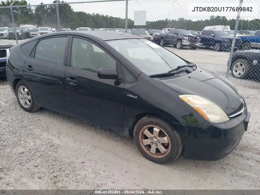 2007 Toyota Prius VIN: JTDKB20U177689842 Lot: 40252491