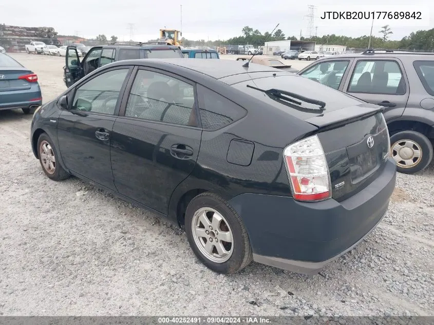 2007 Toyota Prius VIN: JTDKB20U177689842 Lot: 40252491