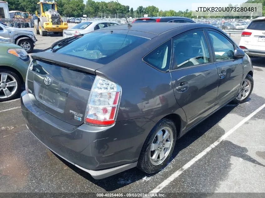 2007 Toyota Prius VIN: JTDKB20U073280481 Lot: 40254405