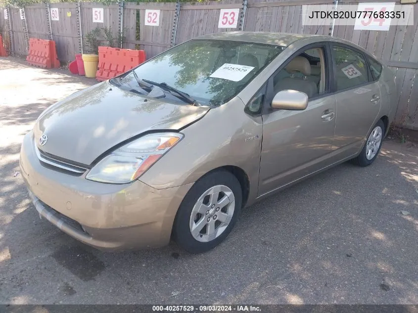 JTDKB20U777683351 2007 Toyota Prius