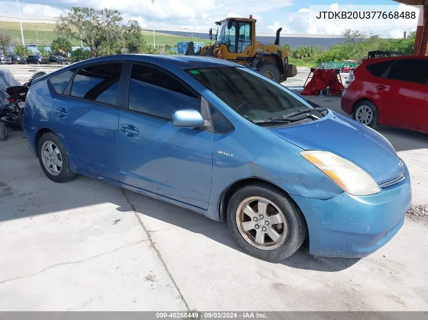 2007 Toyota Prius VIN: JTDKB20U377668488 Lot: 40258449