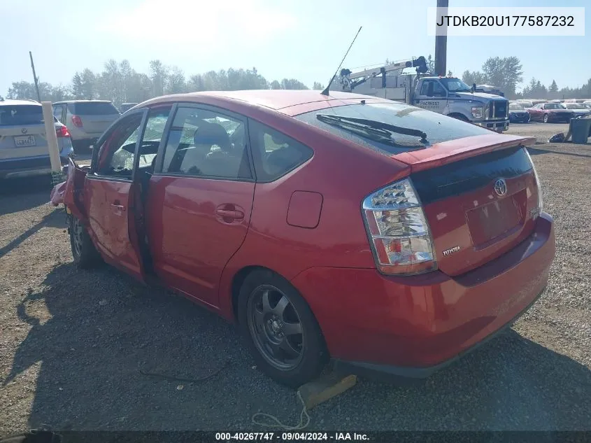 2007 Toyota Prius Touring VIN: JTDKB20U177587232 Lot: 40267747