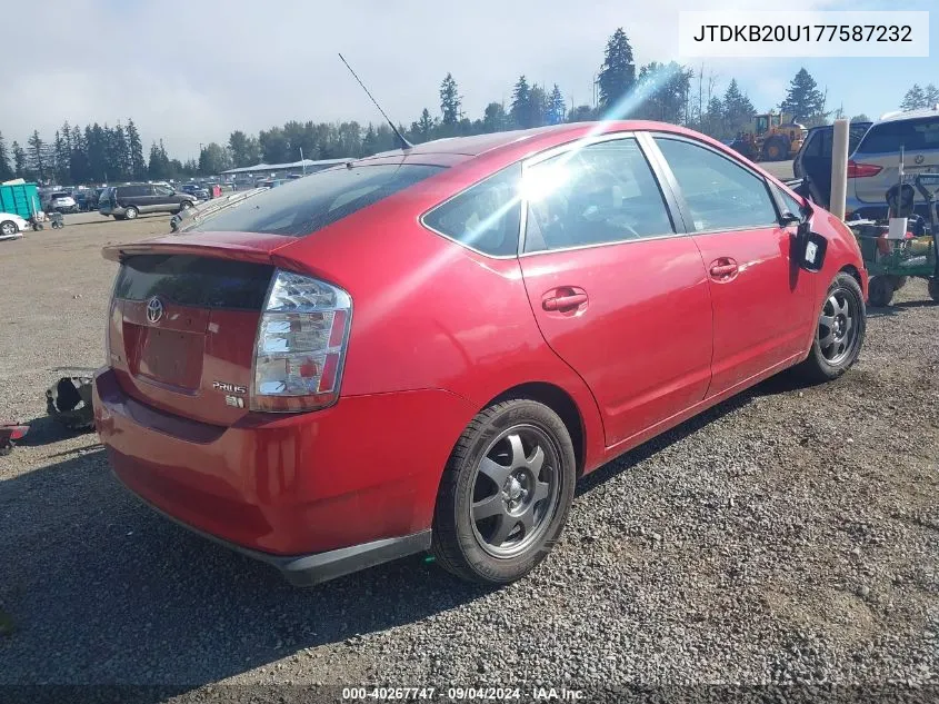 2007 Toyota Prius Touring VIN: JTDKB20U177587232 Lot: 40267747