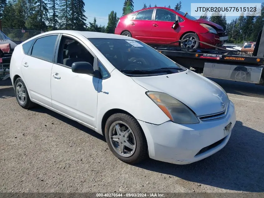 2007 Toyota Prius VIN: JTDKB20U677615123 Lot: 40270544