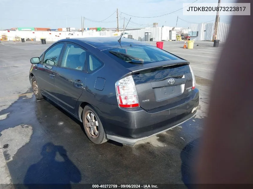 2007 Toyota Prius VIN: JTDKB20U873223817 Lot: 40272759