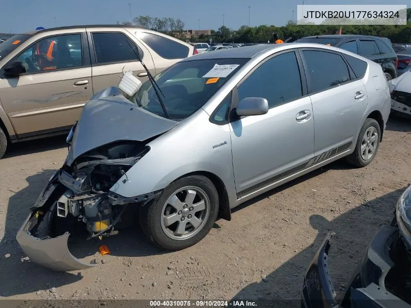 2007 Toyota Prius VIN: JTDKB20U177634324 Lot: 40310075