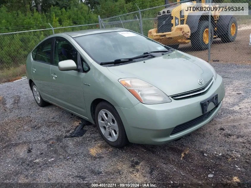 2007 Toyota Prius VIN: JTDKB20U977595384 Lot: 40312271