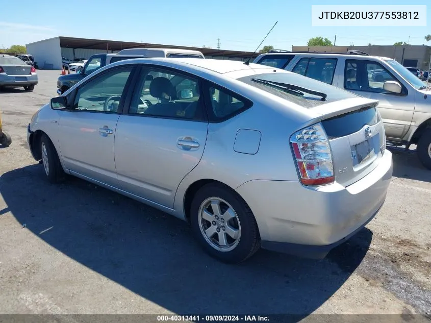 2007 Toyota Prius VIN: JTDKB20U377553812 Lot: 40313441