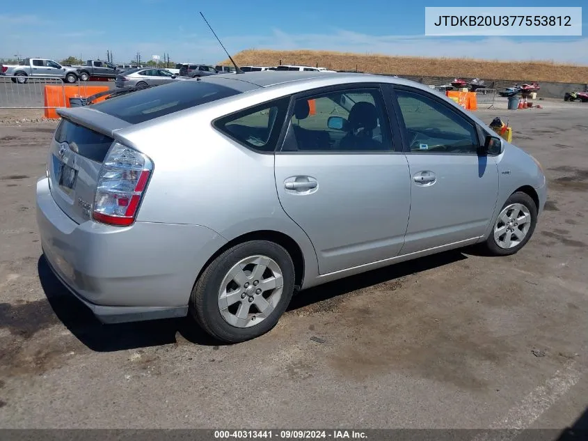 2007 Toyota Prius VIN: JTDKB20U377553812 Lot: 40313441