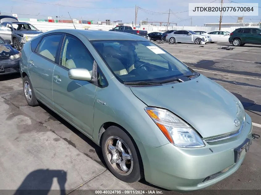 JTDKB20U077670084 2007 Toyota Prius