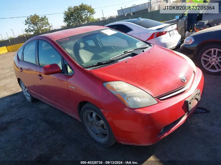 JTDKB20U673205364 2007 Toyota Prius Touring