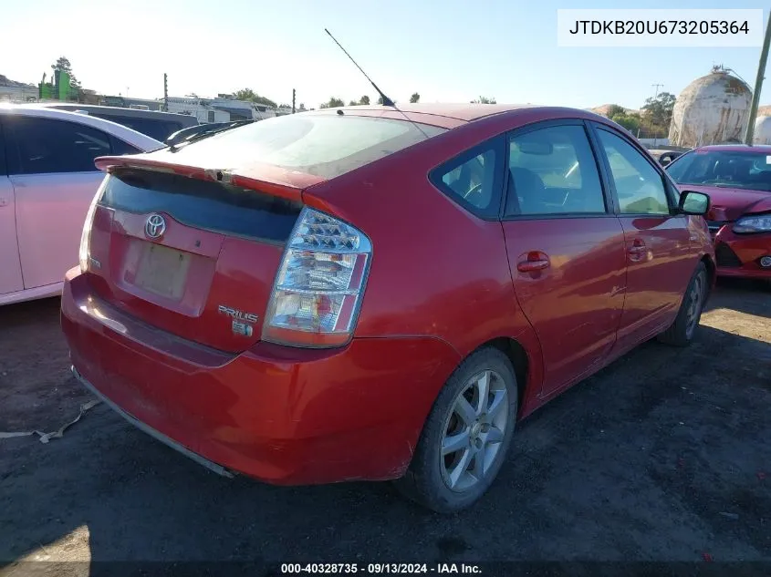 2007 Toyota Prius Touring VIN: JTDKB20U673205364 Lot: 40328735