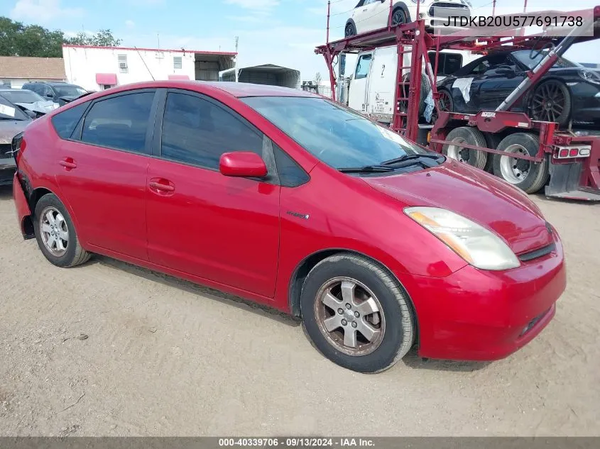 2007 Toyota Prius VIN: JTDKB20U577691738 Lot: 40339706