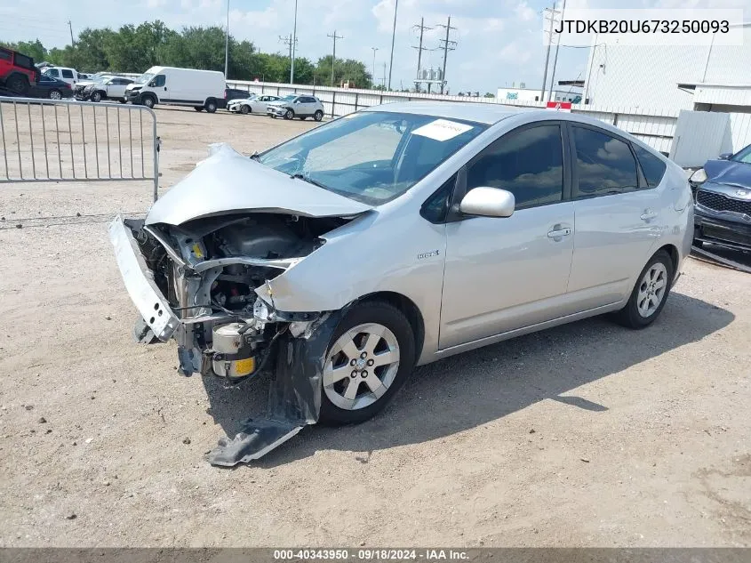 2007 Toyota Prius VIN: JTDKB20U673250093 Lot: 40343950