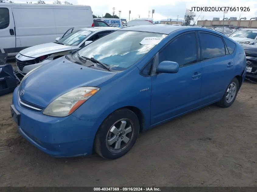 JTDKB20UX77661926 2007 Toyota Prius