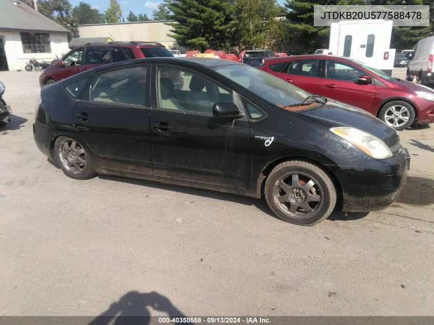 2007 Toyota Prius Touring VIN: JTDKB20U577588478 Lot: 40350558