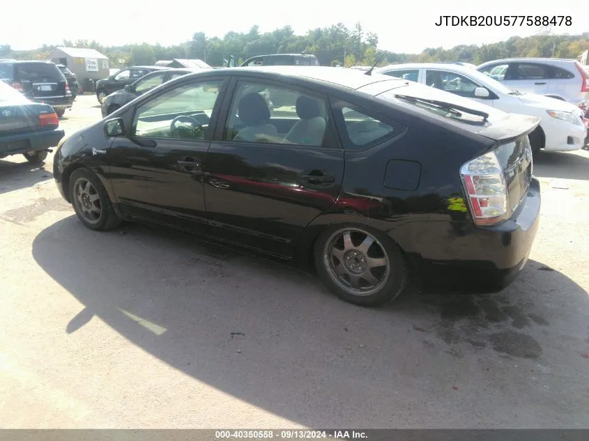 2007 Toyota Prius Touring VIN: JTDKB20U577588478 Lot: 40350558