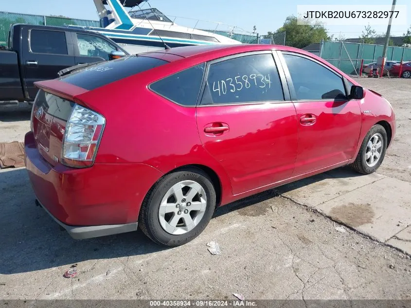 2007 Toyota Prius VIN: JTDKB20U673282977 Lot: 40358934