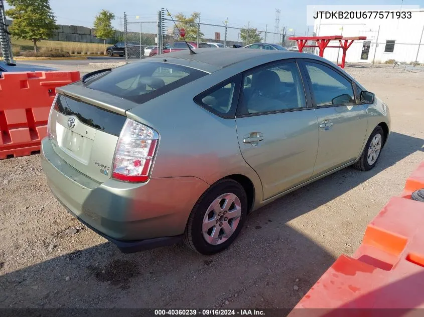 JTDKB20U677571933 2007 Toyota Prius