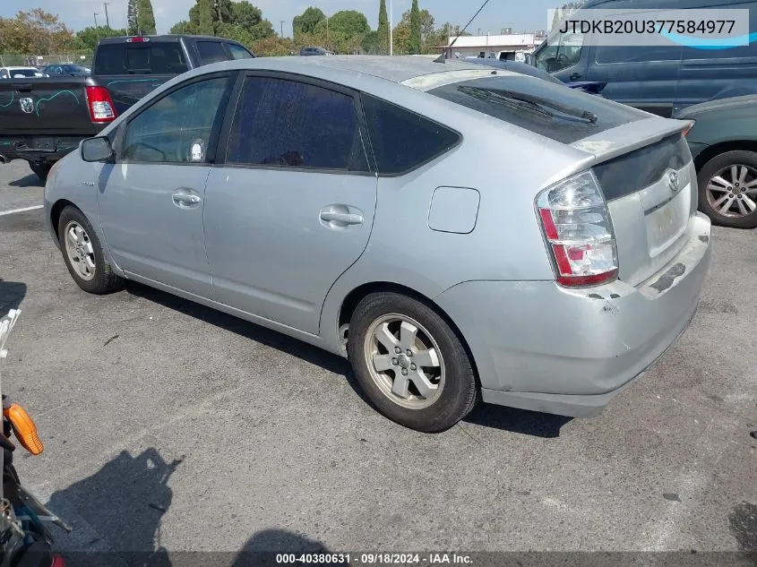 2007 Toyota Prius VIN: JTDKB20U377584977 Lot: 40380631