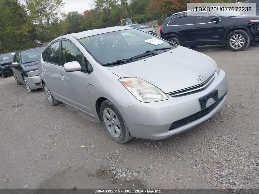 2007 Toyota Prius VIN: JTDKB20U077672238 Lot: 40392315